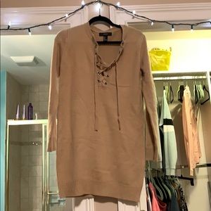 Tan sweater dress